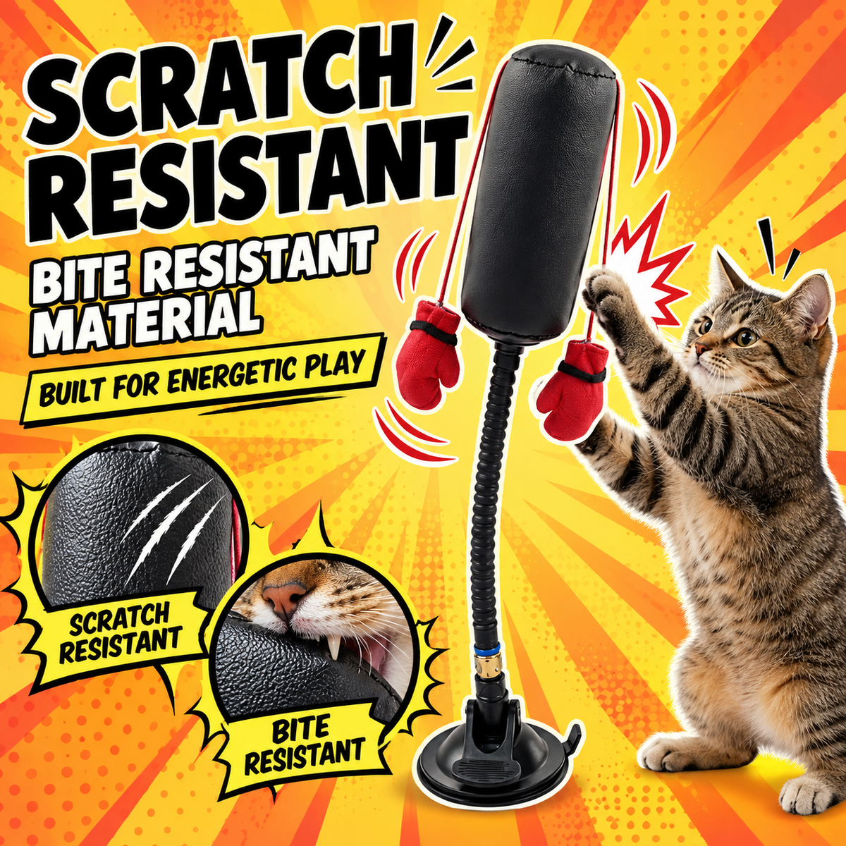Scratch and bite resistant material