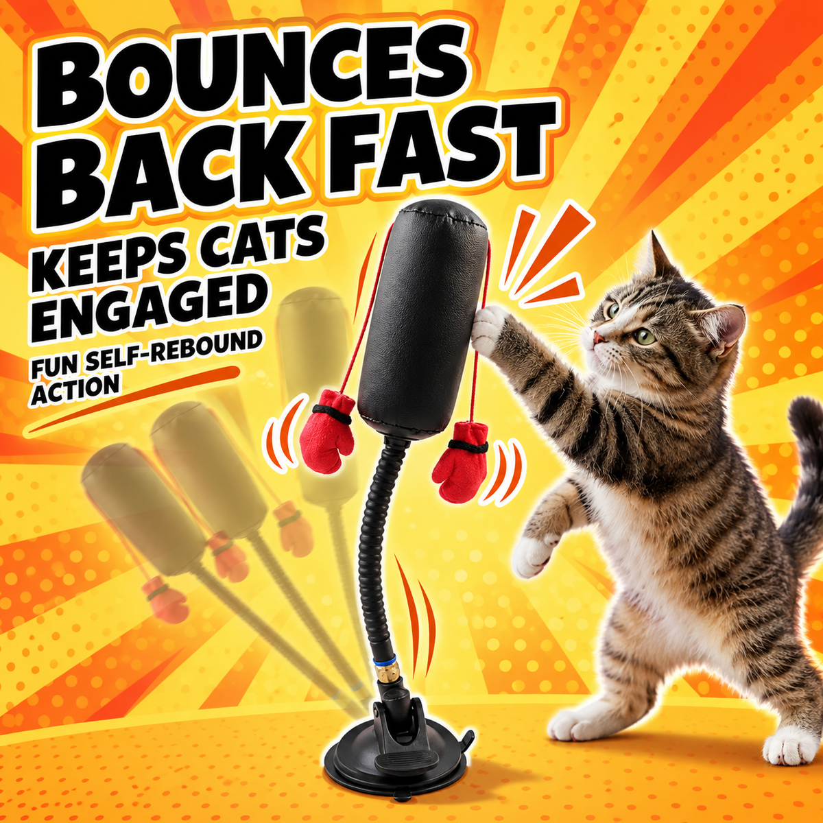 Bounces back fast with self-rebound action