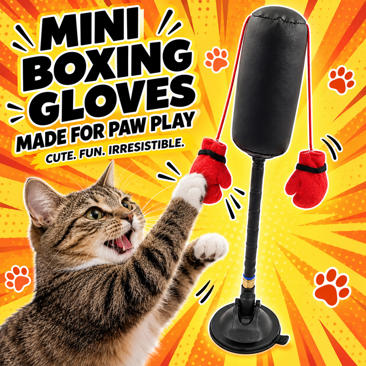 Mini boxing gloves made for paw play